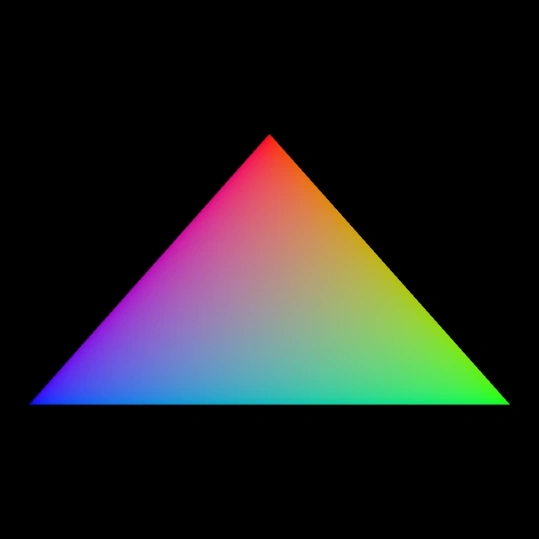 Triangle with gradient.